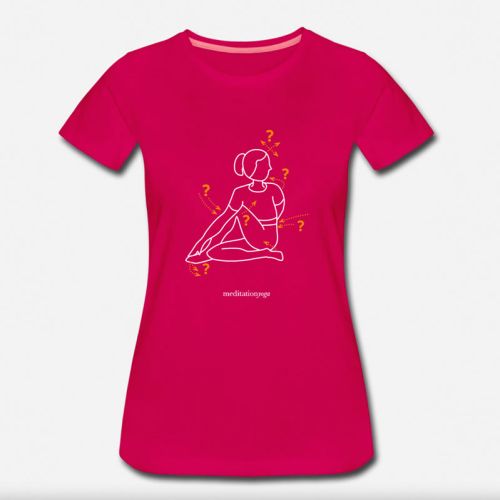 Asana T-Shirt Frau dunkles pink