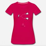 T-Shirt Hopp oder top Frauen dunkles pink