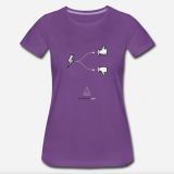 T-Shirt Hopp oder top Frauen lila