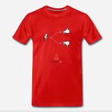 T-Shirt Hopp oder top Männer rot