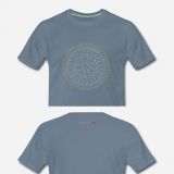 T-Shirt Mandala Männer blaugrau