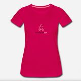 T-Shirt meditierende Yogini dunkles pink