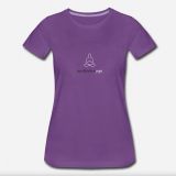 T-Shirt meditierende Yogini lila