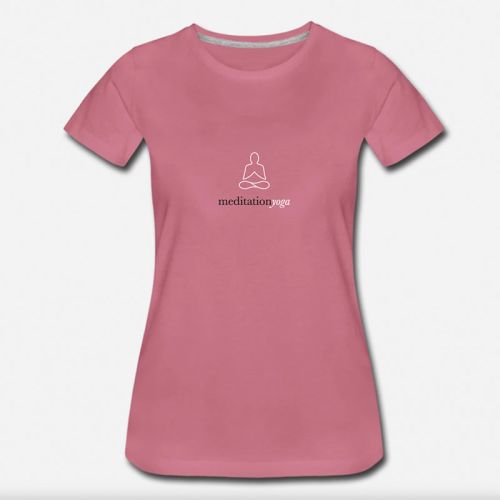 T-Shirt meditierende Yogini malve