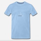 T-Shirt meditierender Yogi Männer sky